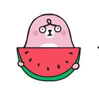 网红吃瓜头像卡通可爱